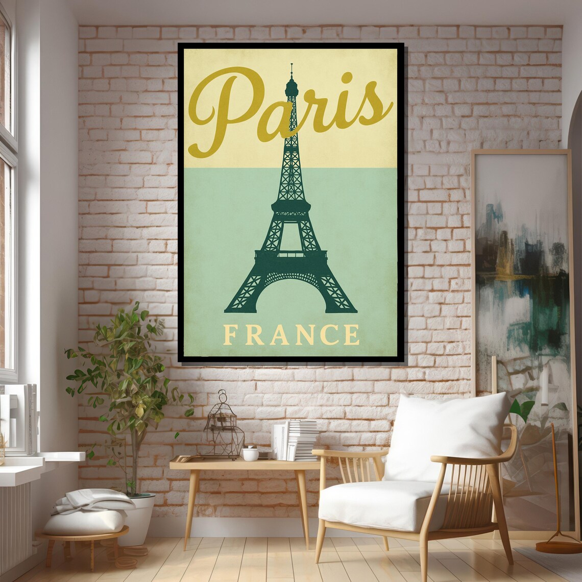 Retro Paris Eiffel Tower - Vintage Travel Poster - Image 5