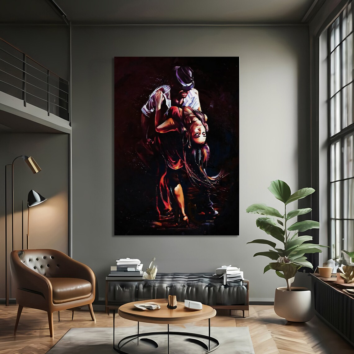 Dynamic Tango Dance Poster, Passionate Studio Decor - Image 3