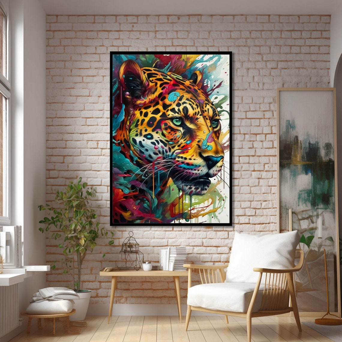 Leopard Print, Bold And Colorful Animal Art Print - Image 2