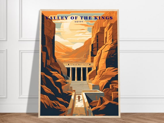Valley Of The Kings Travel Print Egypt Collection Luxor Royal Art Pharoah Desert Ancient