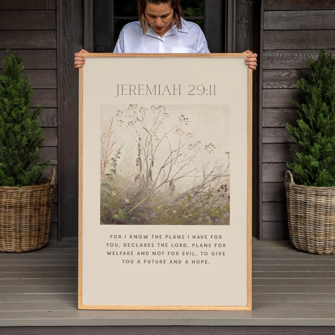 Jeremiah 29:11 Modern Christian Wall Art Print