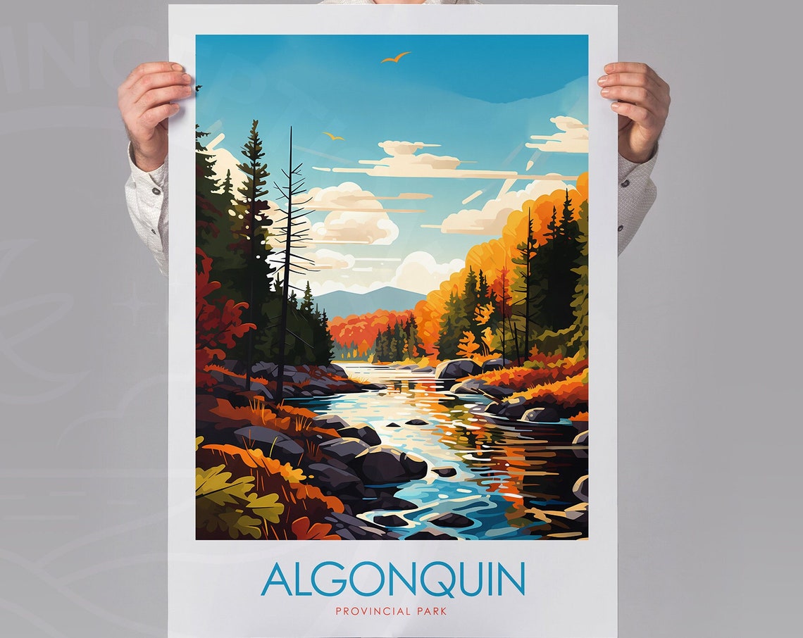 Algonquin Provincial Park Autumn Forest River Fall Color Poster - Image 2