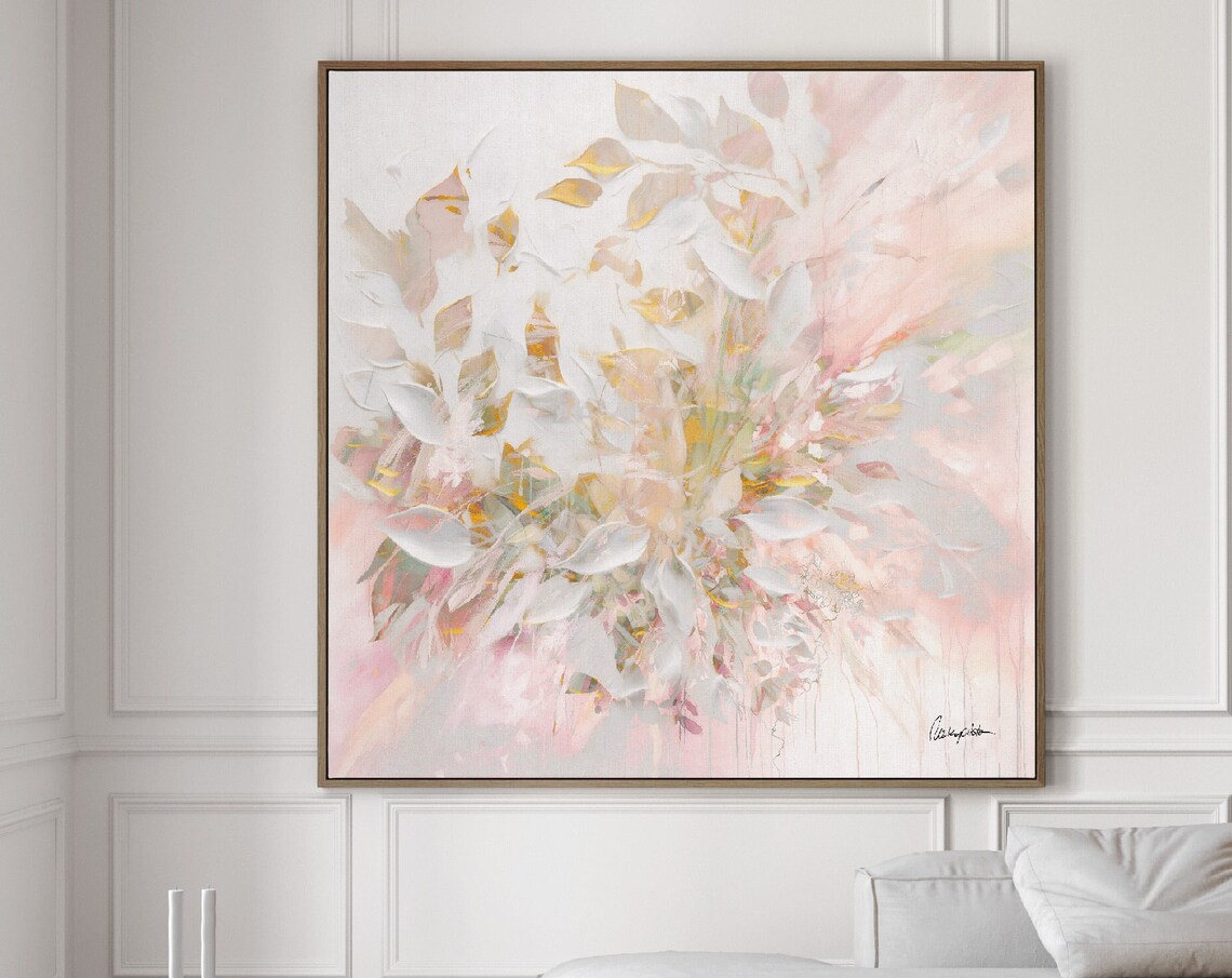 Light Pink Abstract Art Print, Minimalist Modern