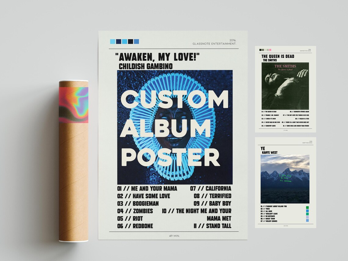 Childish Gambino Awaken My Love 2016 Custom Album Tracklist Poster