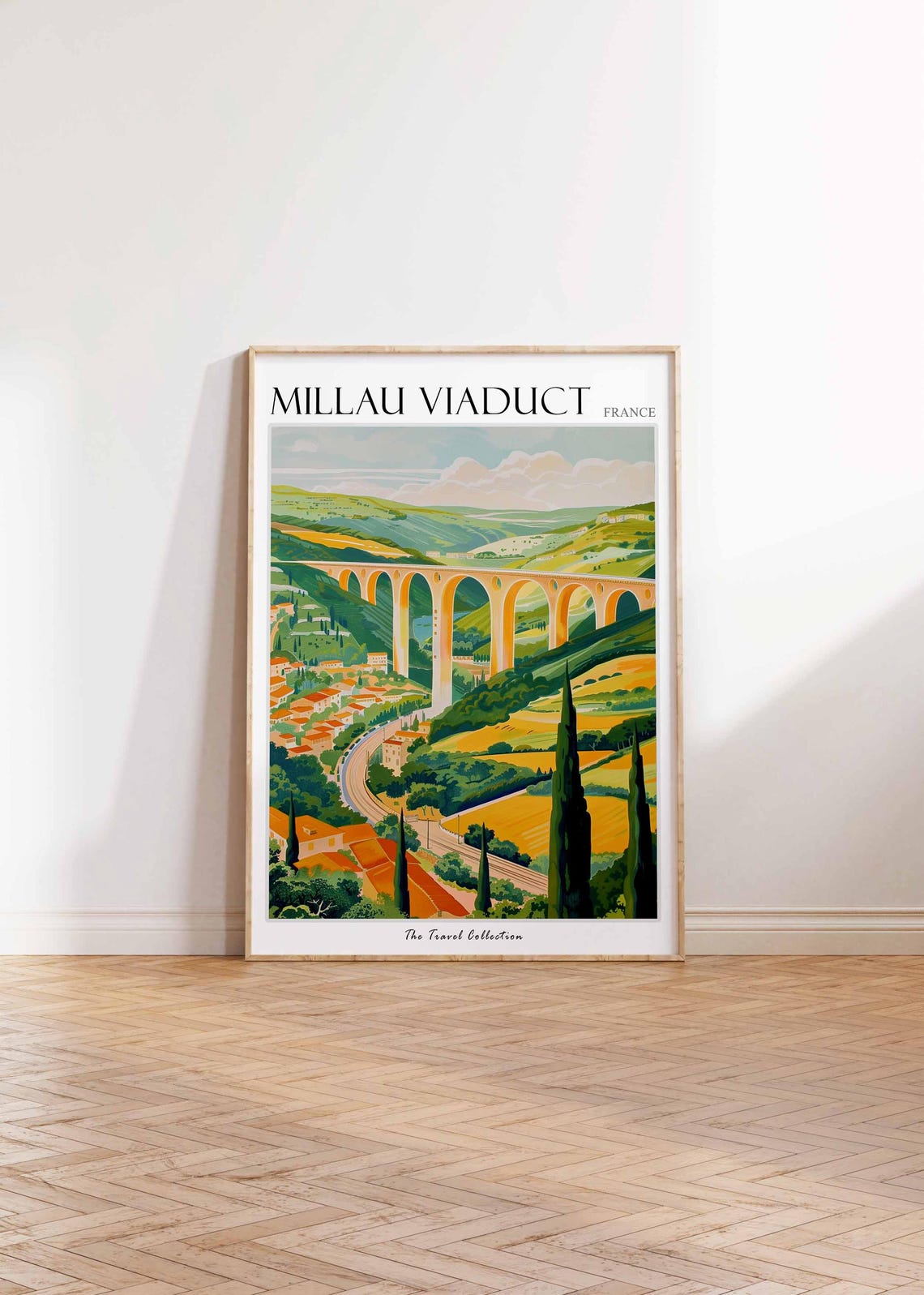 Viaduc De Millau Poster France Travel Print French Decor Europe Travel Poster European Wall Art Viaduc De Millau Travel Poster - Image 2