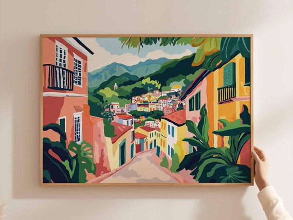 Bogota Poster Colombia Travel Print Colombian Wall Art South America Decor Latin