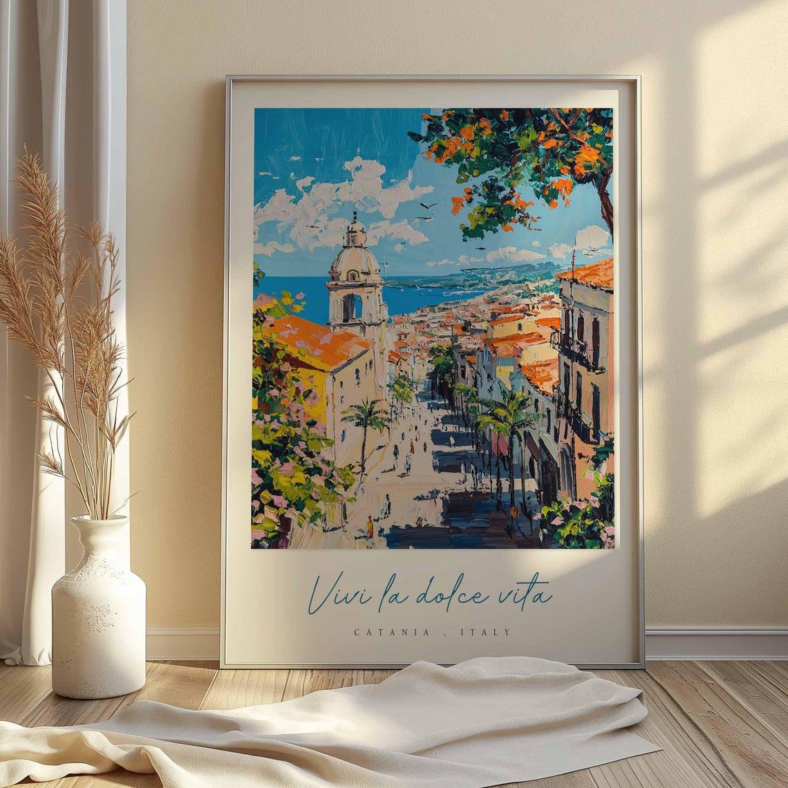 Catania Poster Catania Travel Print Catania Travel Art Catania Wall Art Italy Art Italy Travel Decor Italian Travel Gift - Image 2