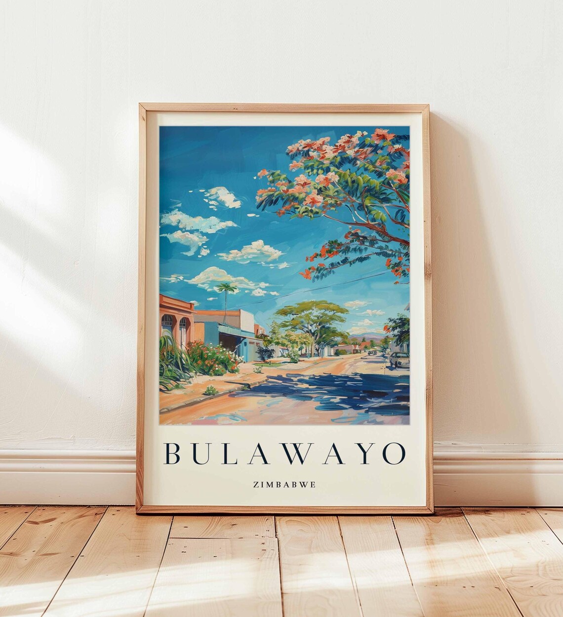 Bulawayo Zimbabwe Travel Poster, African City