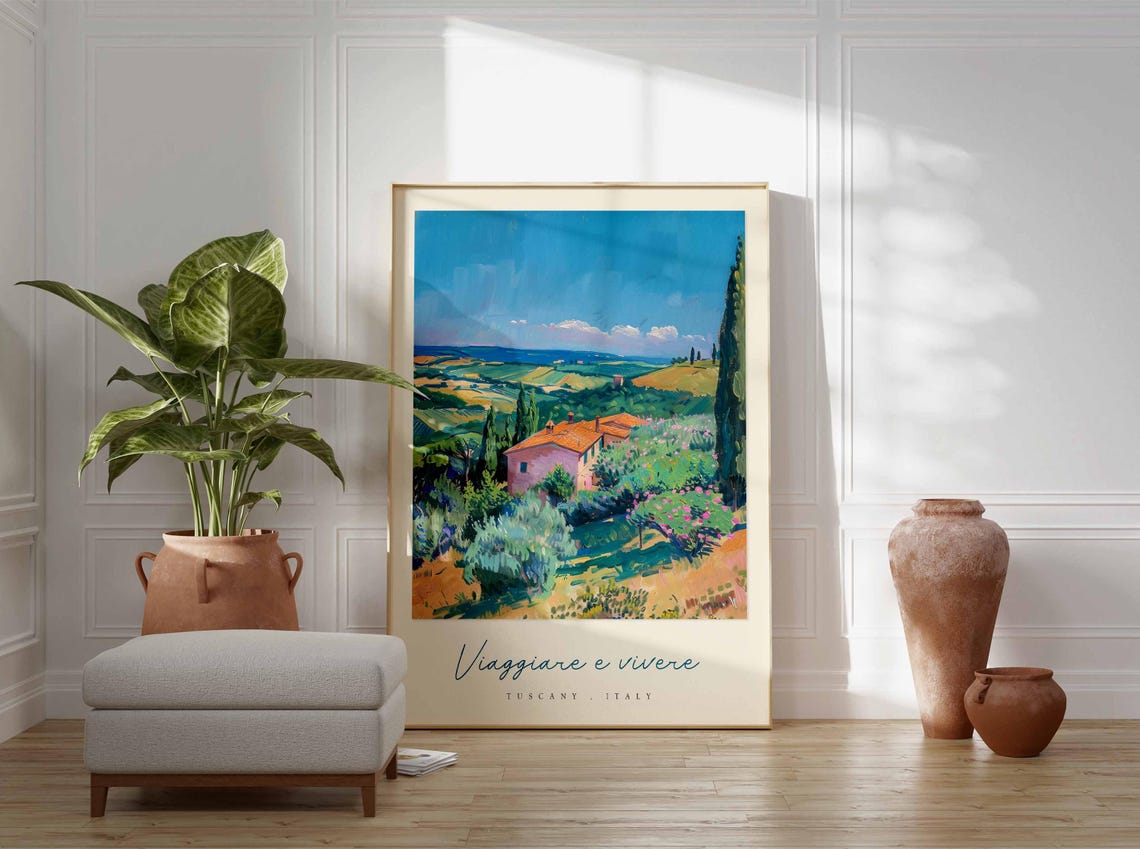 Tuscany Poster Italian Travel Print Tuscany Travel Art Tuscany Wall Art Italy Art Italy Travel Decor Italian Travel Gift - Image 3