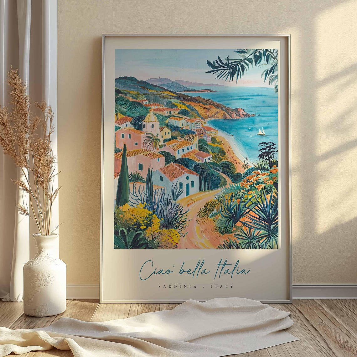 Sardinia Poster Italian Travel Print Sardinia Travel Art Sardinia Wall Art Italy Art Italy Travel Decor Italian Travel Gift - Image 2