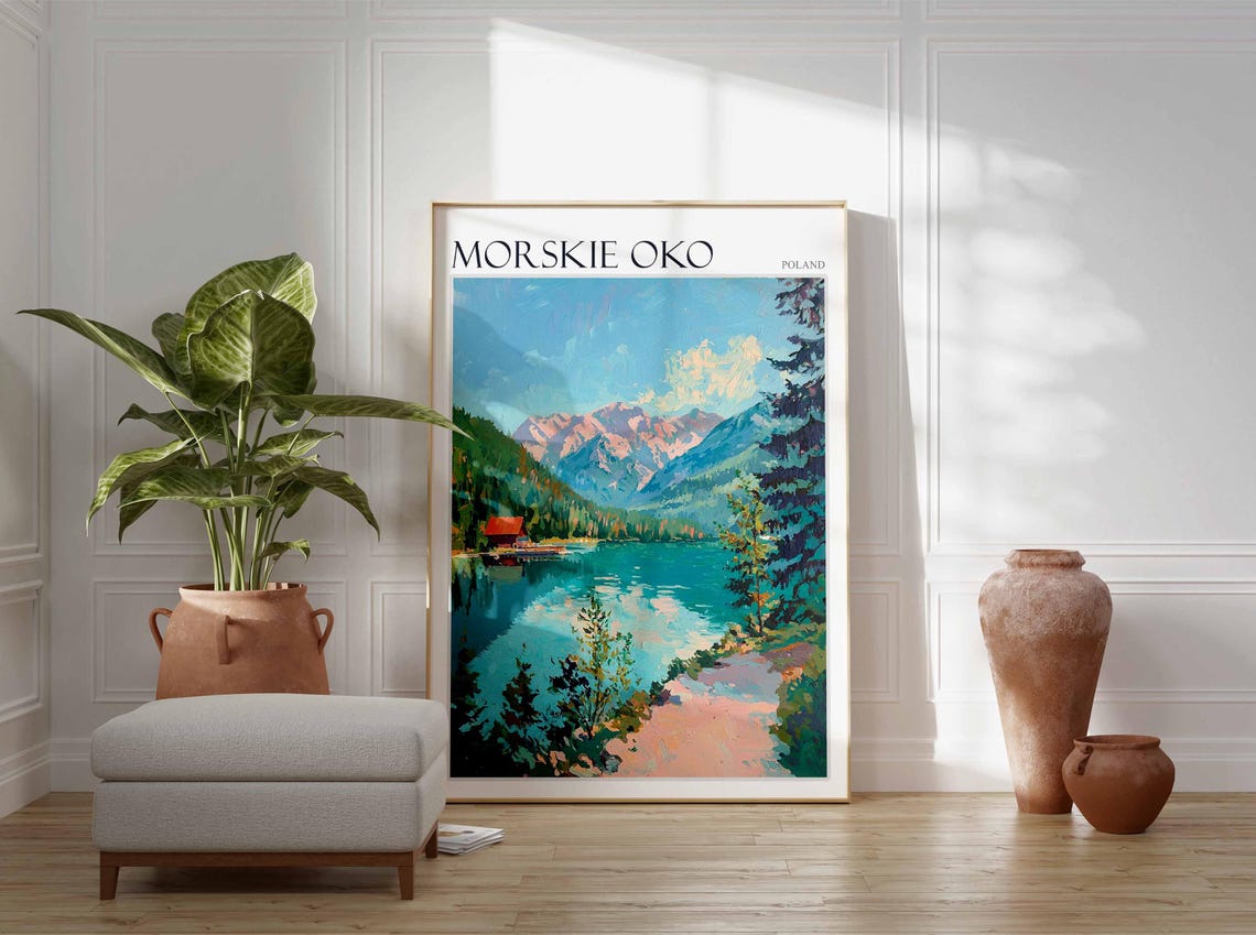 Morskie Oko Poster Morskie Oko Travel Print Poland Wall Art Poland Travel Print European Decor City Print Poland Gift - Image 3