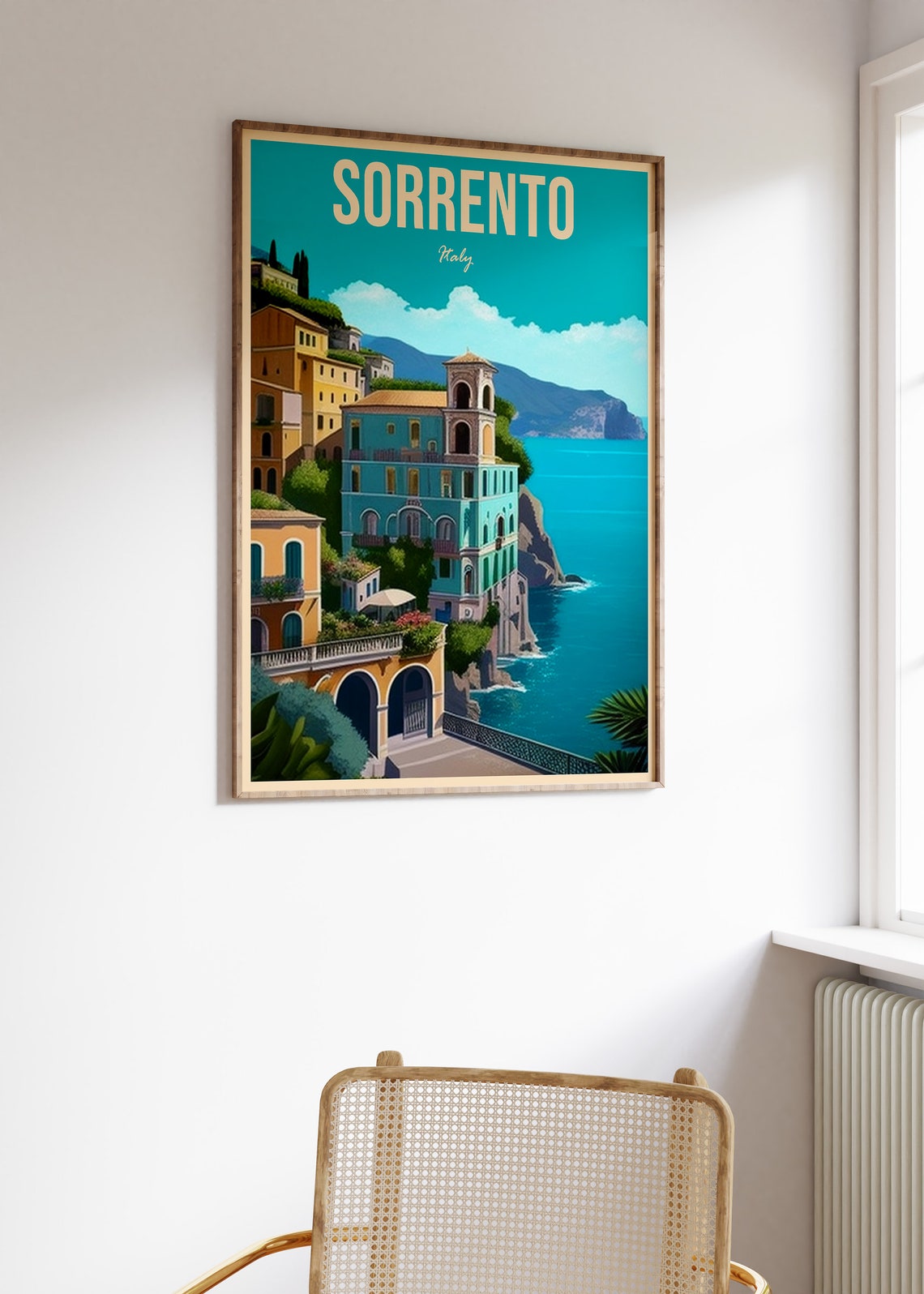 Sorrento Travel Print Sorrento Travel Poster Italy Travel Wall Art Colourful Travel Art Vintage Travel Travel Gift A1a2a3a4 - Image 3