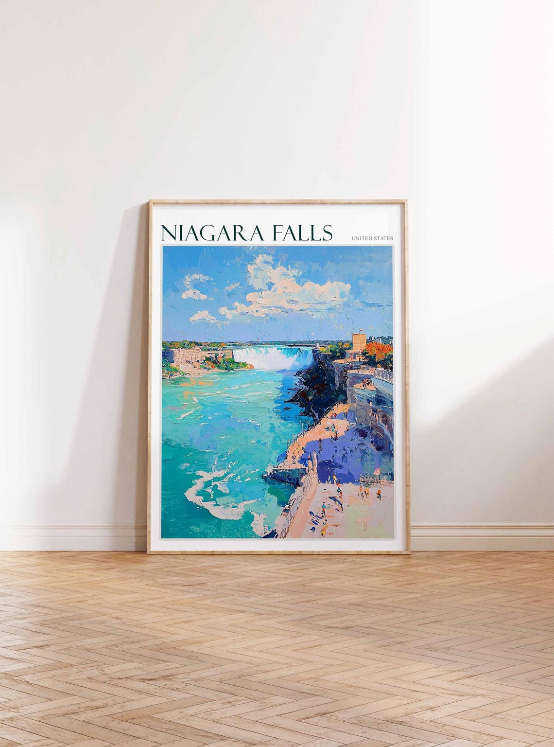 Niagara Falls Poster Niagara Falls Travel Print United States Travel Poster Travel Art Travel Poster United States Wall Art - Image 2