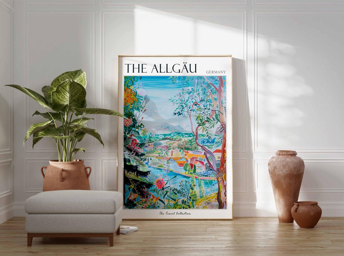 The Allgu Poster Germany Travel Print German Decor Europe Travel Poster European Wall Art The Allgu Gift The Allgu Travel Poster - Image 3