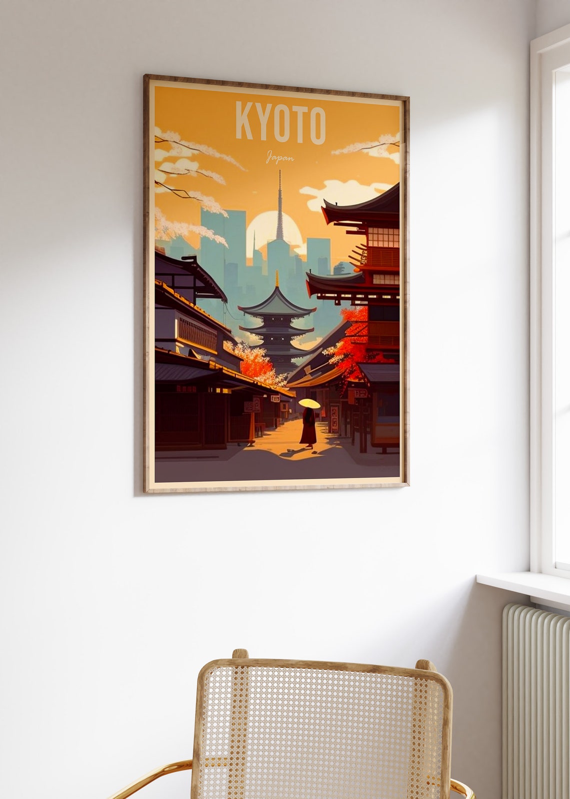 Kyoto Travel Print Kyoto Travel Poster Japan Travel Wall Art Colourful Travel Art Vintage Travel Travel Gift A1a2a3a4 - Image 3