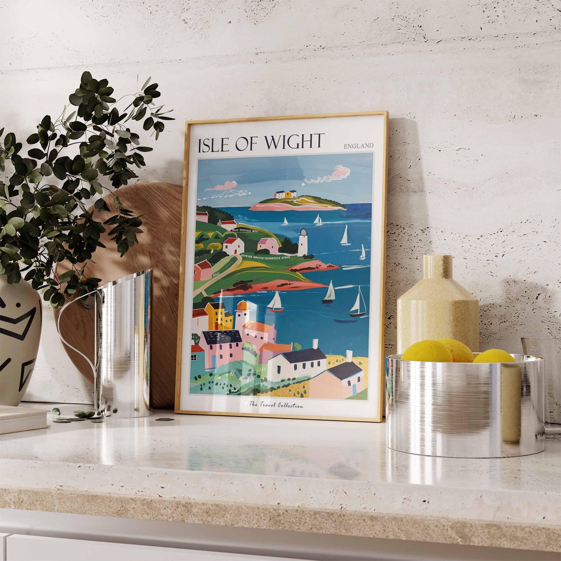 Isle Of Wight Poster Scotland Poster Isle Of Wight Travel Art Isle Of Wight Uk England Travel Beach House Decor - Image 3