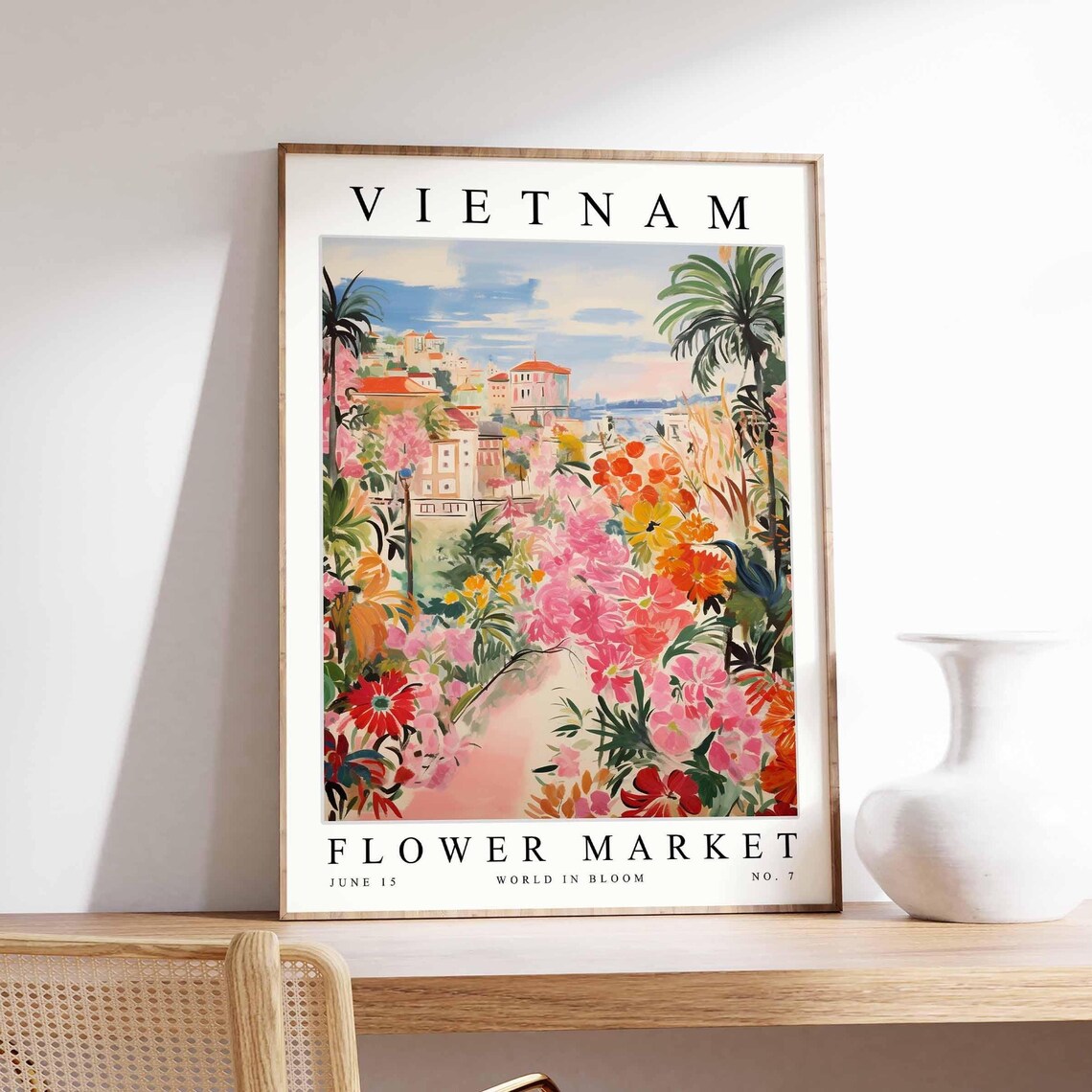 Vietnam Flower Market June 15 World In Bloom Floral Art Poster