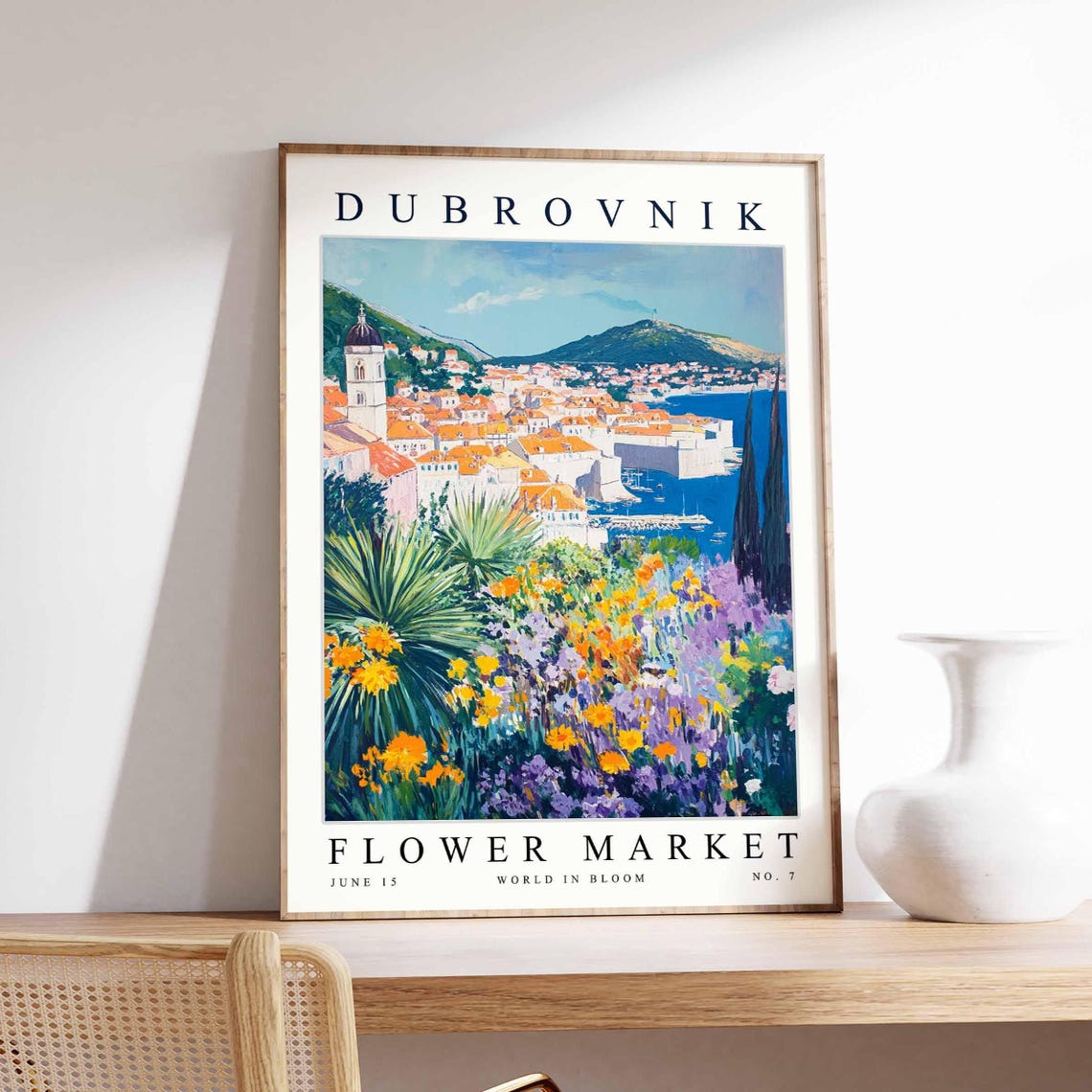 Dubrovnik Flower Market Cypress Meadow Wildflower Bloom Poster
