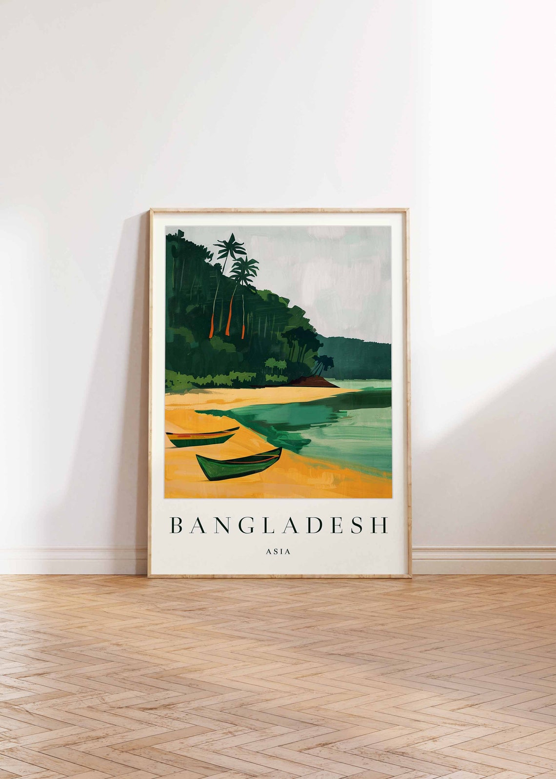 Bangladesh Poster Bangladesh Travel Print Asia Wall Art Asian Travel Print Tropical Decor Sea Print Bangladesh Gift - Image 2