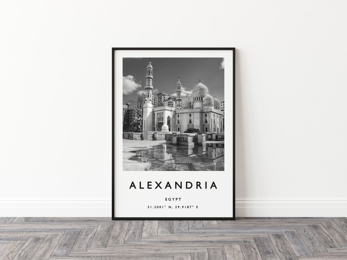 Alexandria Travel Print Alexandria Travel Poster African Travel Poster Egypt Travel Art Print African Wall Art African Travel Print - Image 3