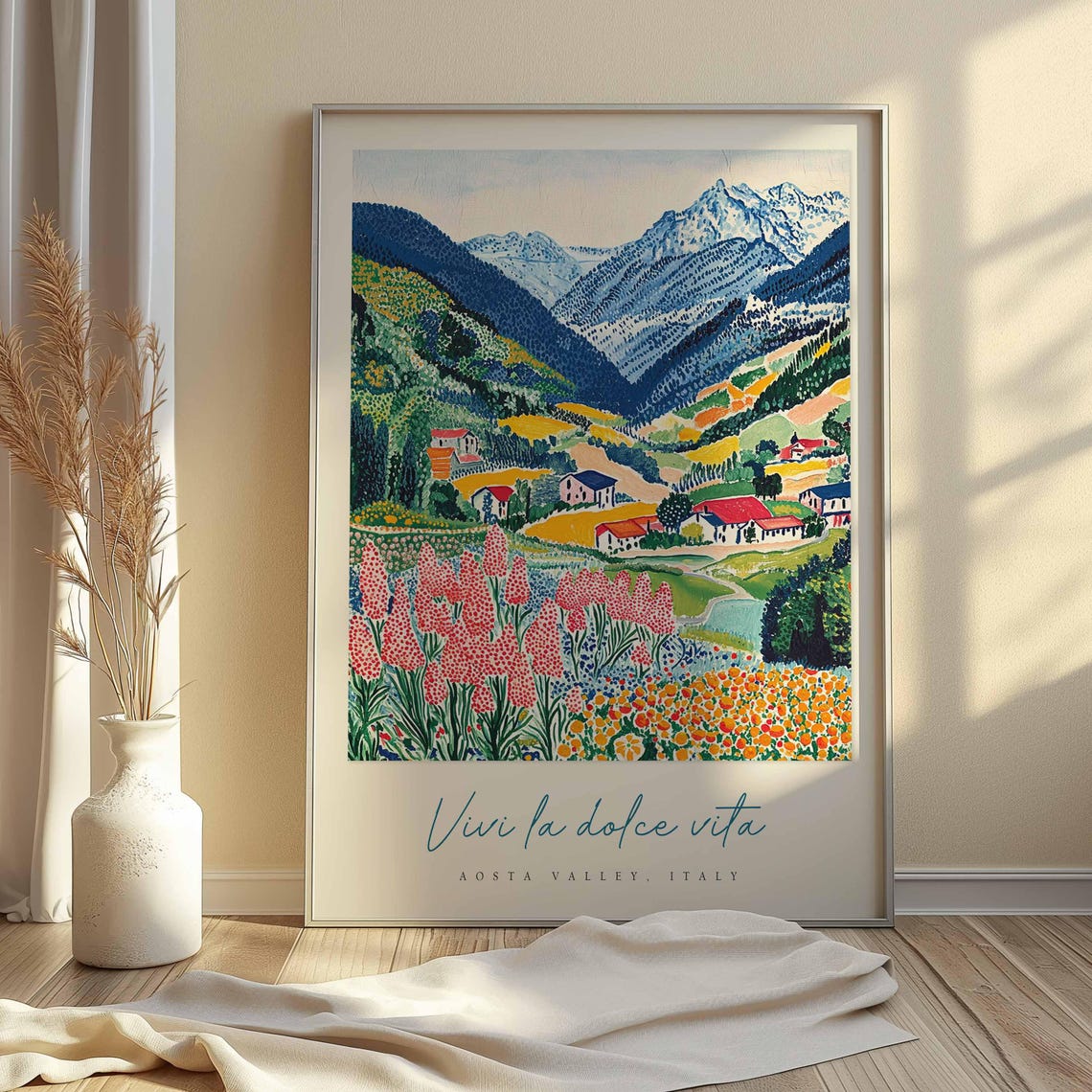 Aosta Valley Poster Aosta Valley Travel Print Aosta Valley Travel Art Aosta Valley Wall Art Italy Art Italy Travel Decor Travel Gift - Image 2