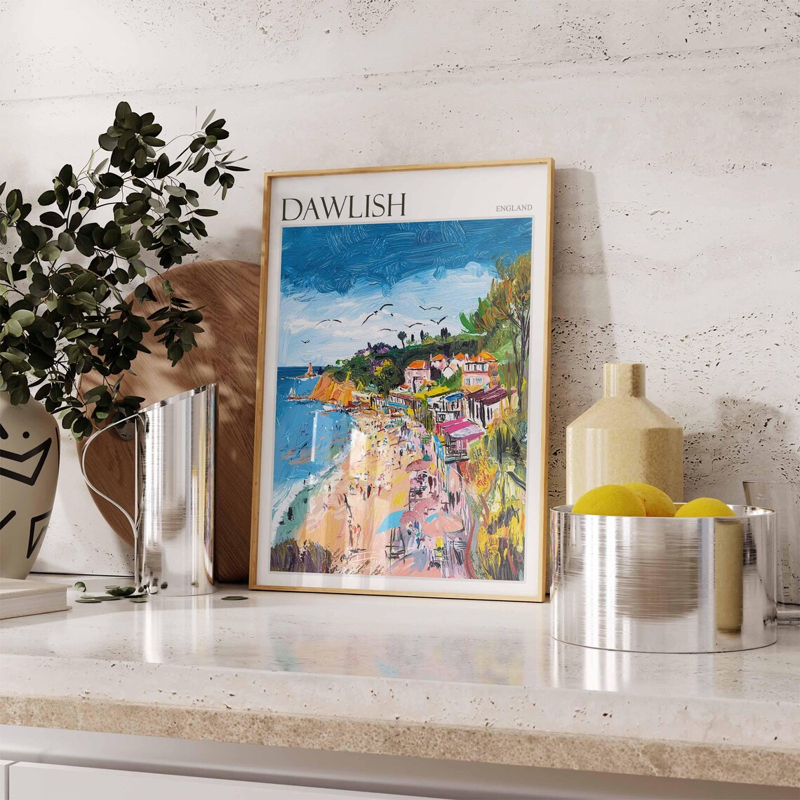 Dawlish Poster Devon Poster England Travel Poster Coastal Wall Art English Home Decor Seaside Town Poster Uk Travel Print Dawlish Art - Image 2
