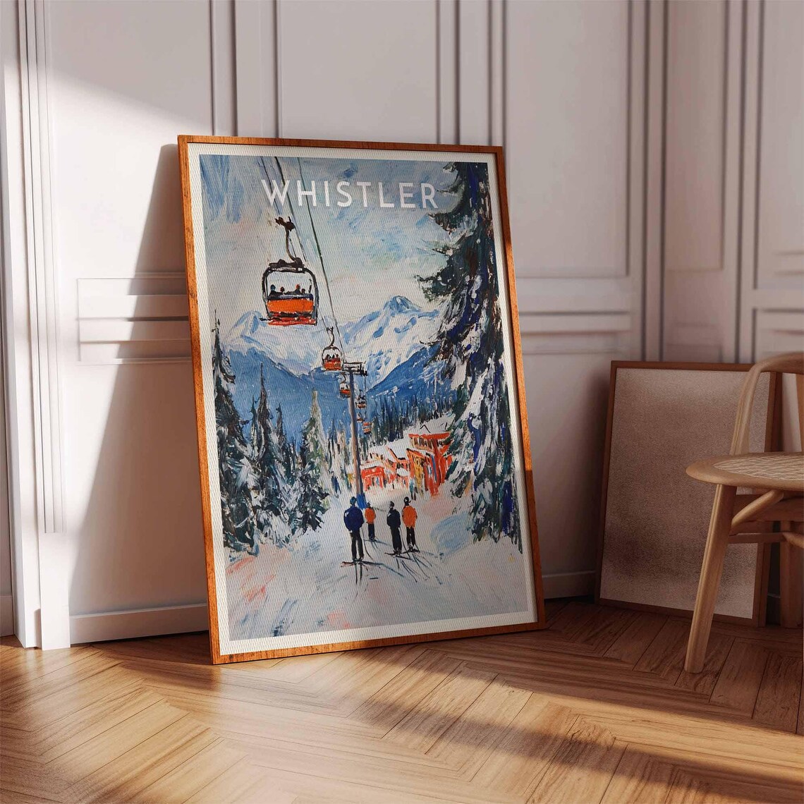 Whistler Canada Gondola Ride Colorful Village Winter Travel Poster - Image 3
