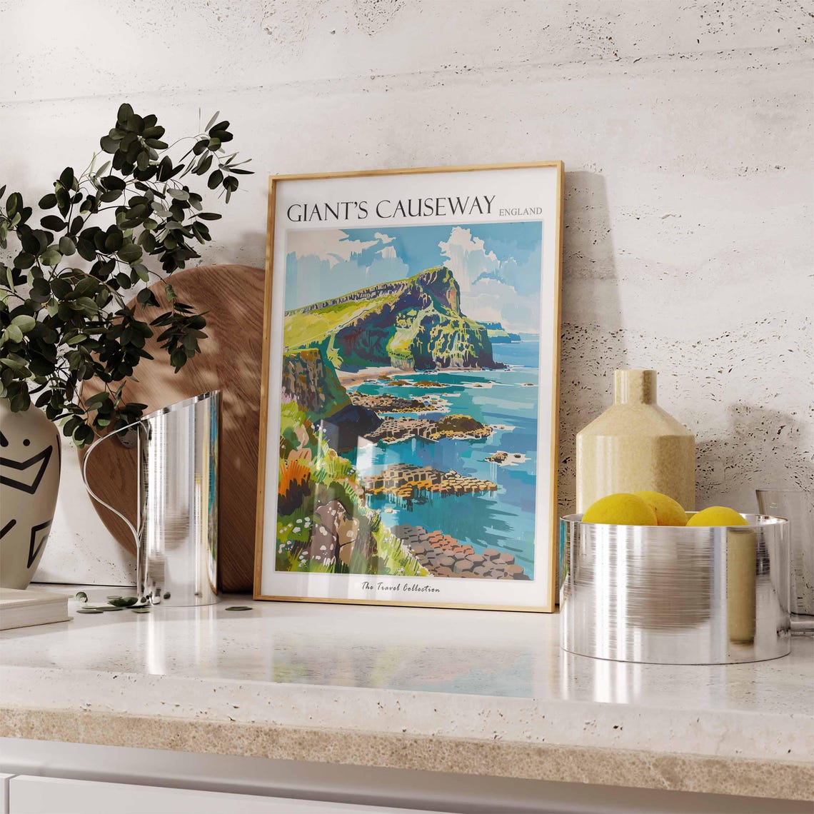 Giants Causeway Cliffs Bay Blue Ocean Column Rocks Scenic Poster - Image 3