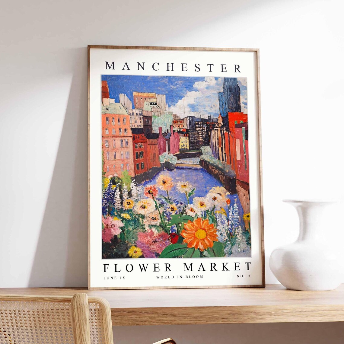 Manchester Flower Market World In Bloom No 7 Riverside Poster