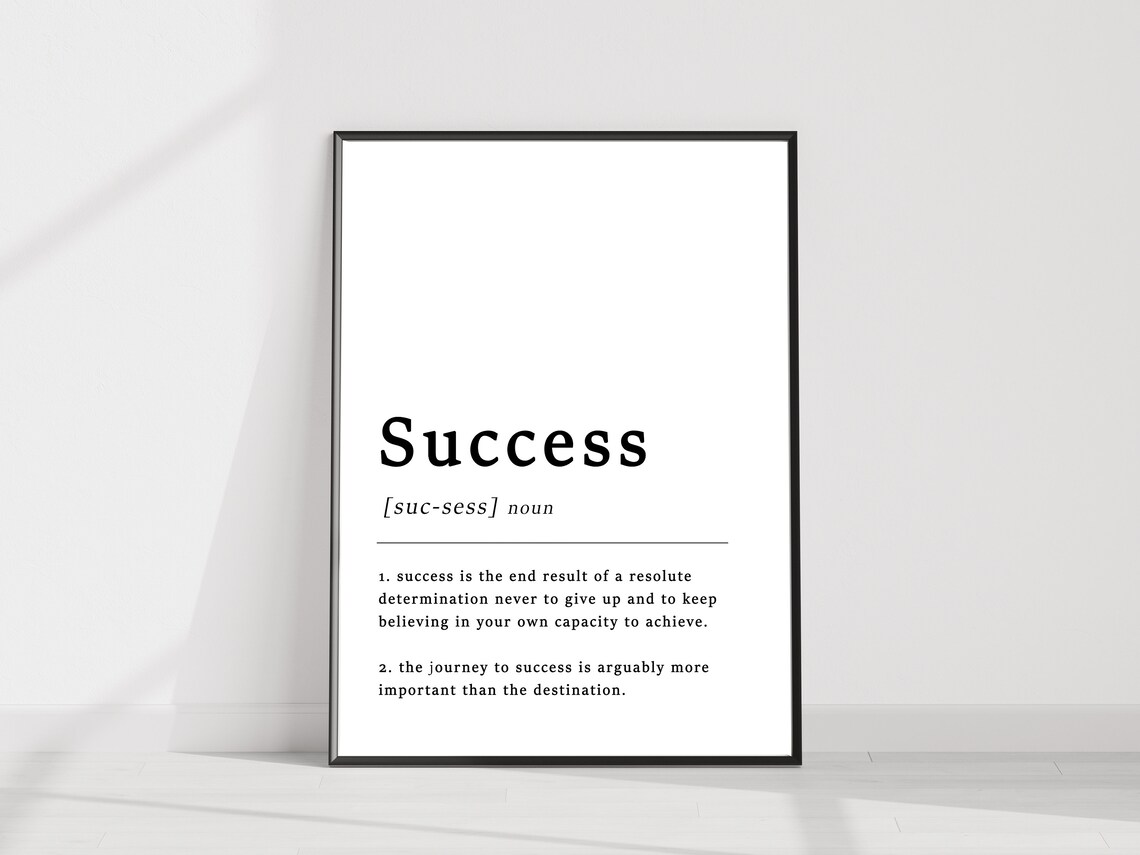 Definition Of Success Quote Poster, Entrepreneur Gift - Image 2