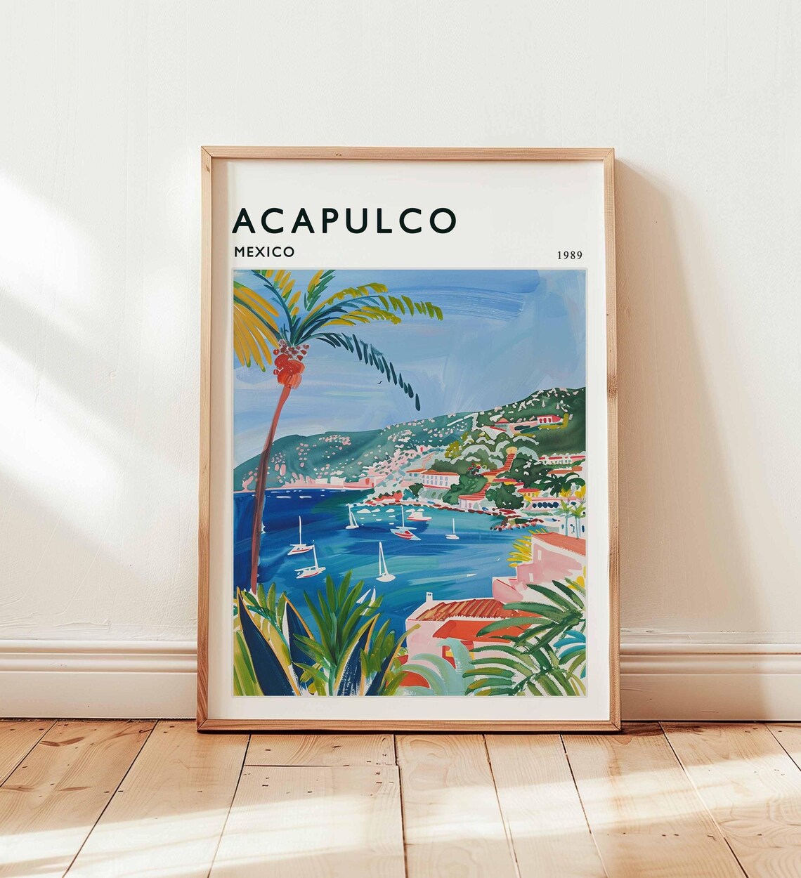 Acapulco Mexico Travel Poster, Pacific Coast