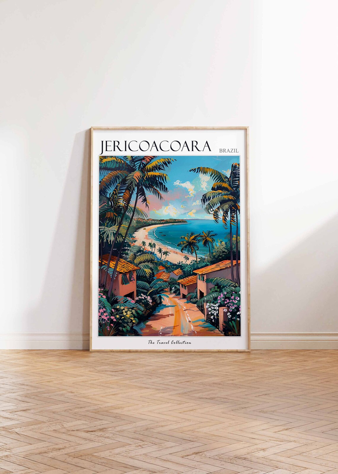Jericoacoara Brazil Tropical Beach Palms Village Path Travel Poster - Image 2
