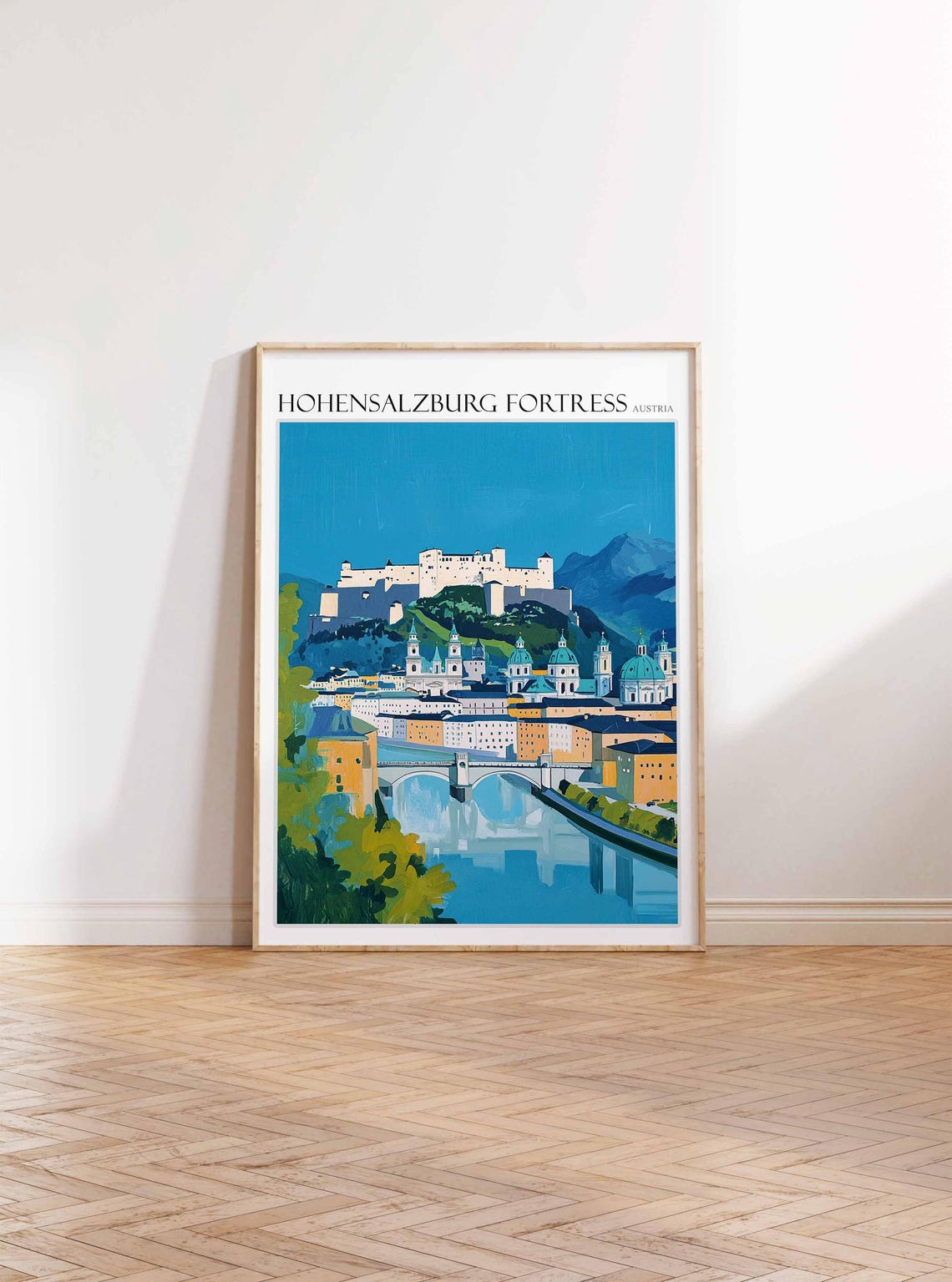 Hohensalzburg Fortress Poster Hohensalzburg Fortress Travel Print Austria Travel Print Europe Travel Poster European Wall Art - Image 2