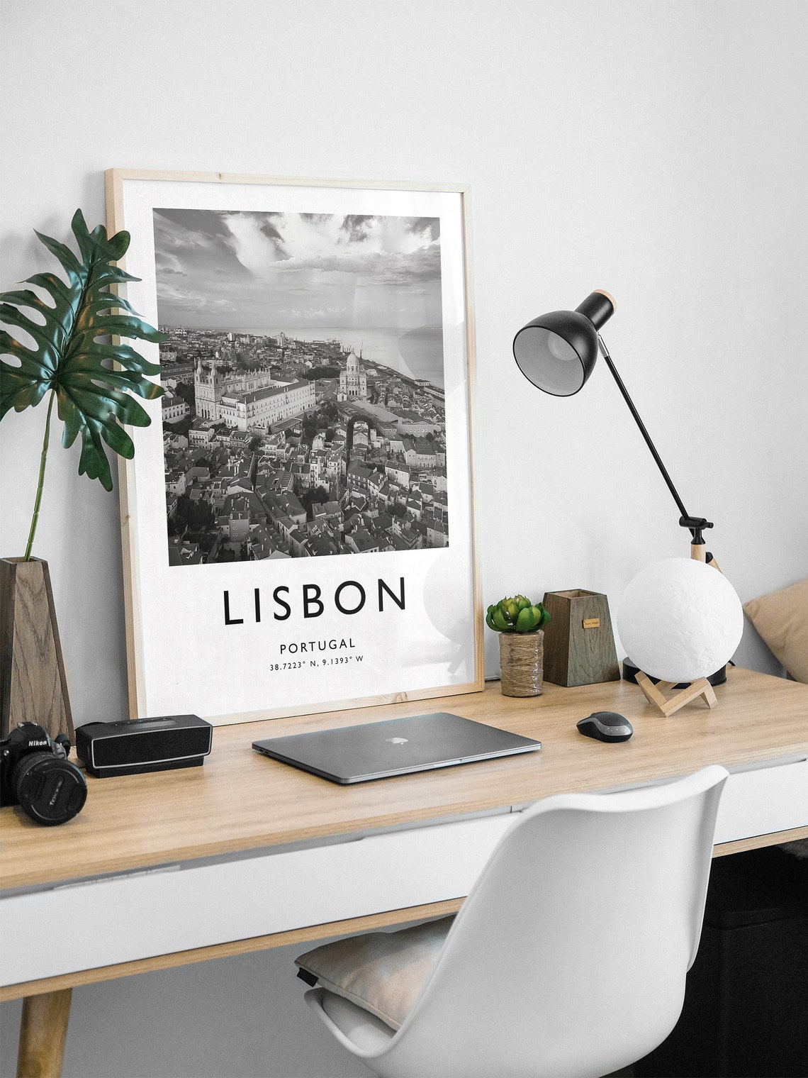 Lisbon Travel Print Lisbon Travel Poster Portugal Travel Print Travel Art Travel Decor Black And White Photographic Print - Image 3