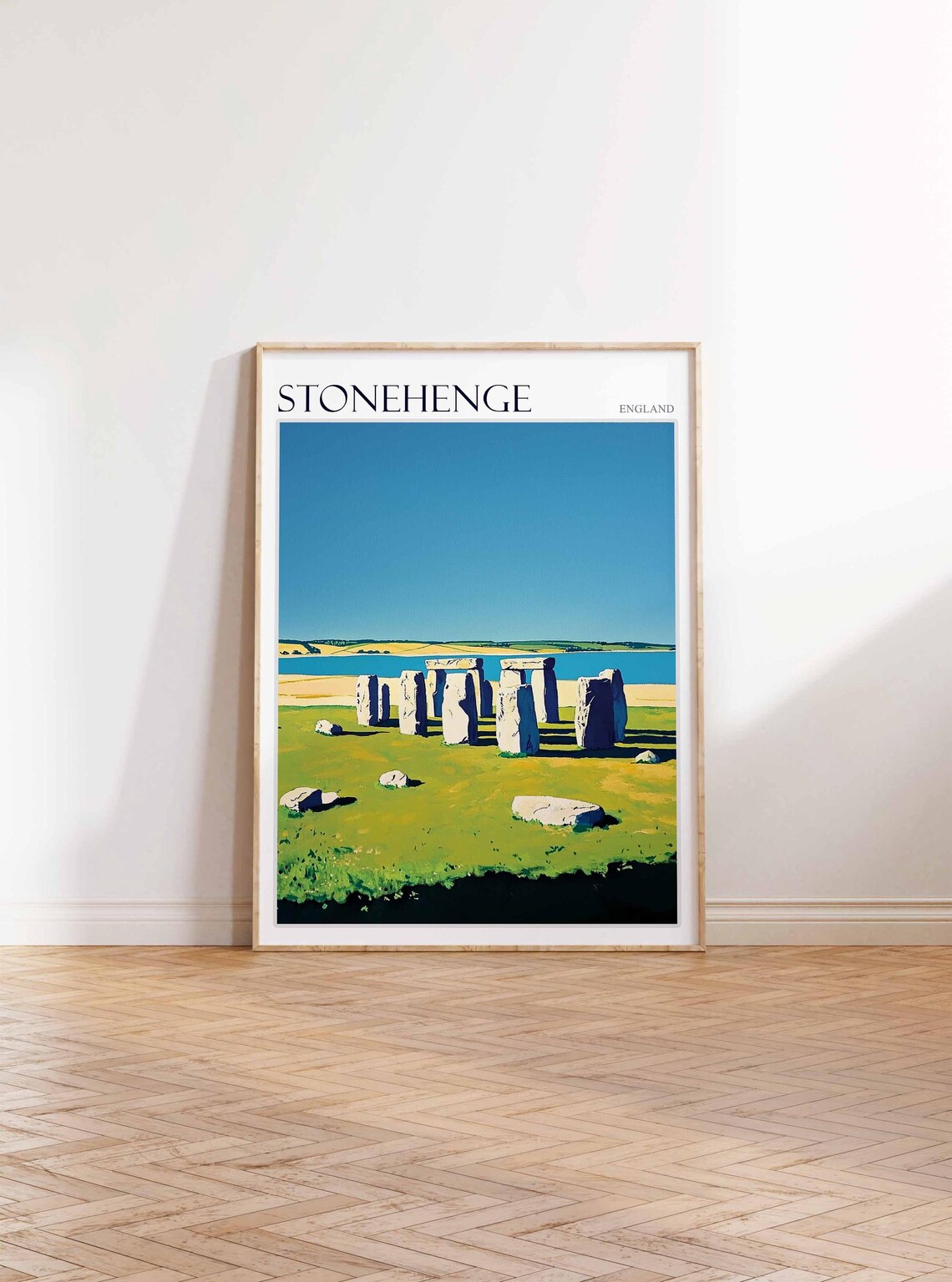 Stonehenge Poster England Travel Print British Decor United Kingdom Travel Poster Stonehenge Gift Stonehenge Travel Poster - Image 2