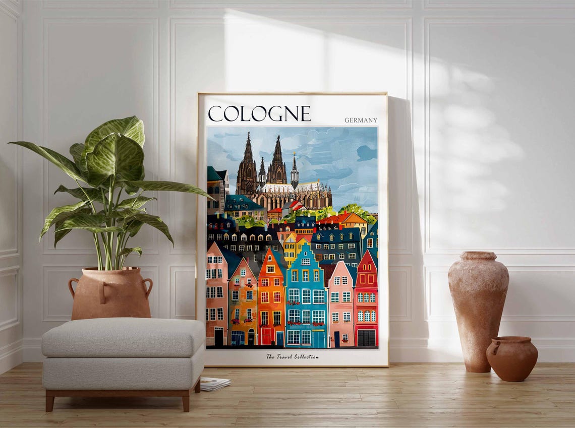 Cologne Poster Germany Travel Print German Decor Europe Travel Poster European Wall Art City Print Cologne Gift Cologne Travel Poster - Image 2