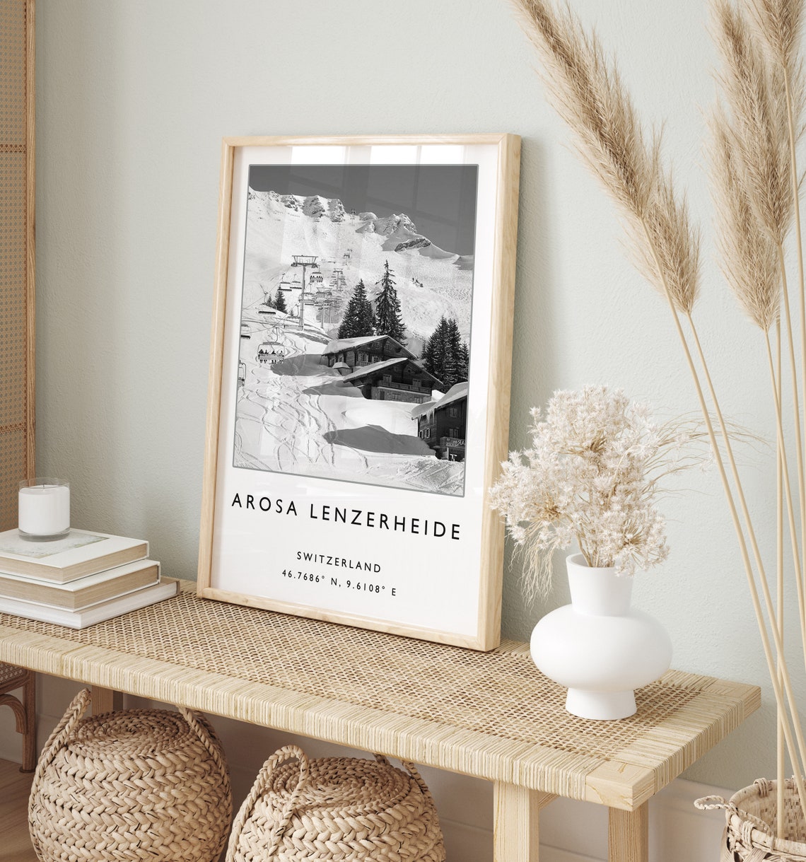 Arosa Lenzerheide Travel Print Skiing Travel Poster Switzerland Travel Poster Travel Art Travel Poster Skiing Travel Art A1a2a3a4 - Image 2
