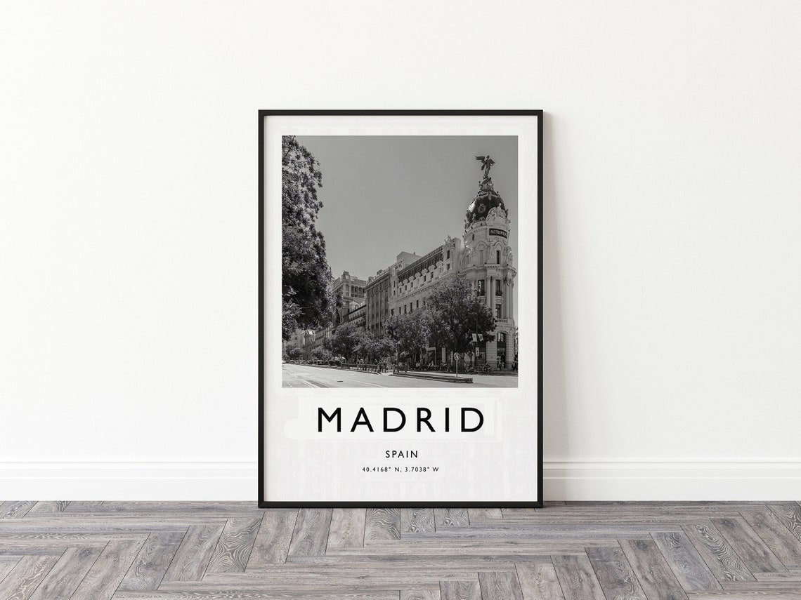 Madrid Spain Photo Poster Metropolis Building And City Coordinates - Image 3