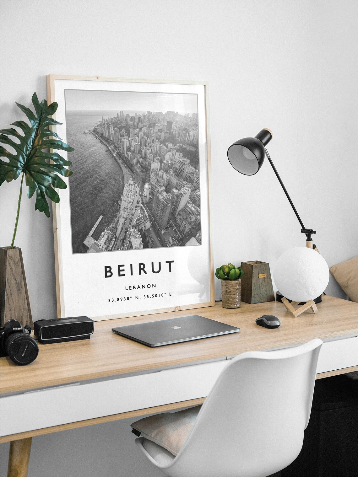 Beirut Travel Poster, Black and White Travel Art - Image 2