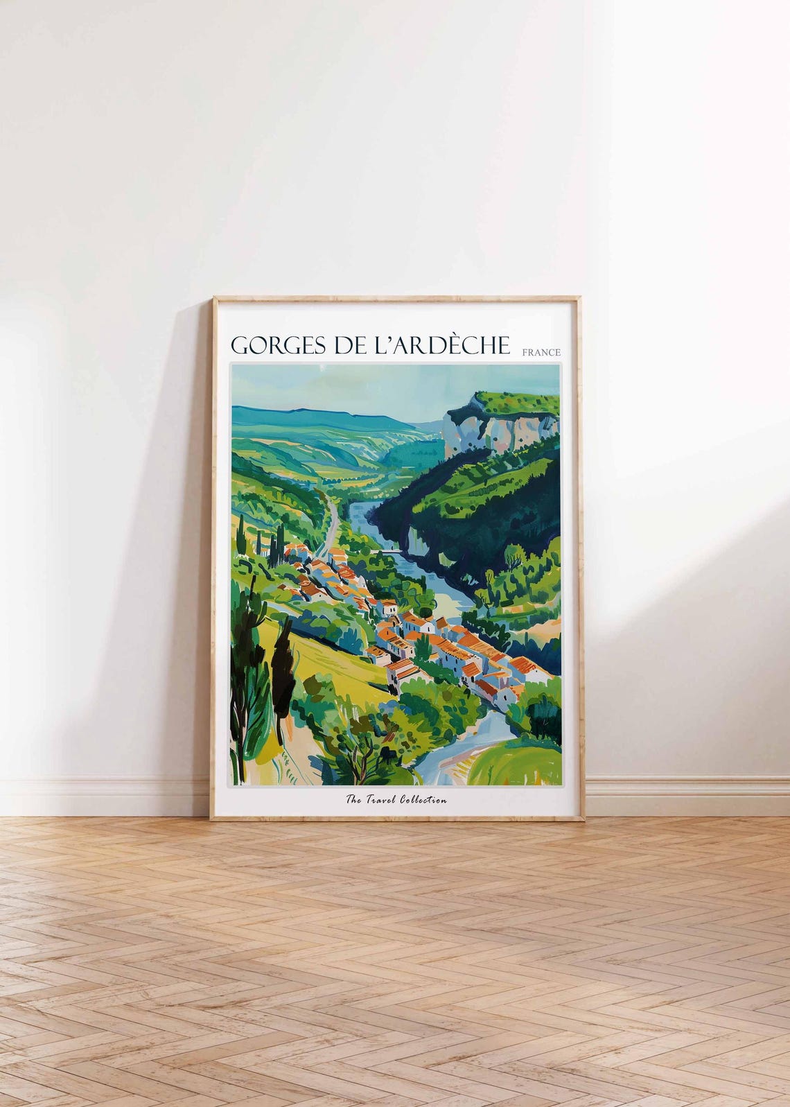 Gorges De Lardche Poster France Travel Print French Decor Europe Travel Poster European Wall Art Gorges De Lardche Travel Poster - Image 2