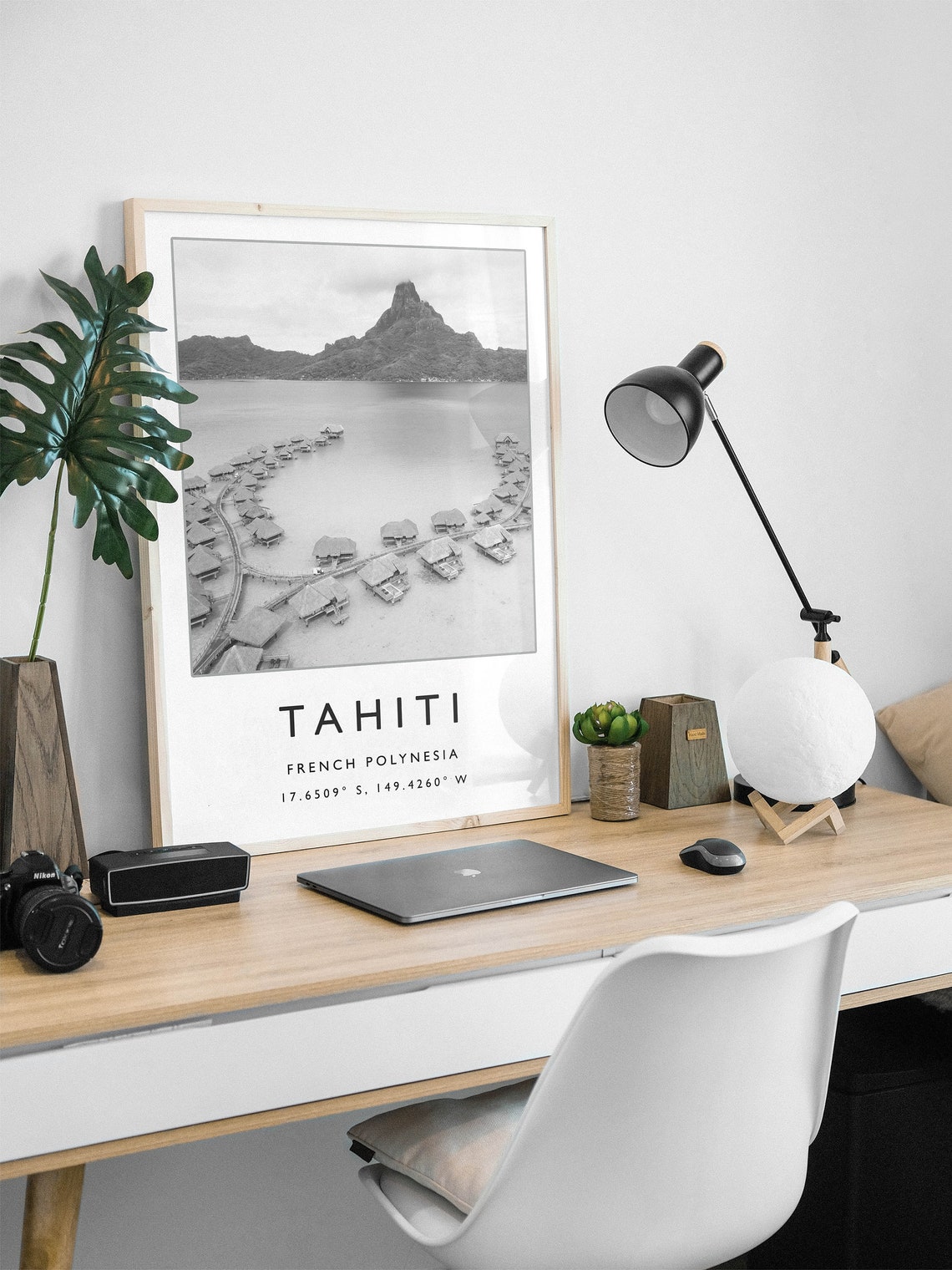 Tahiti Travel Print Tahiti Travel Poster French Polynesia Travel Print Beach Travel Poster Sea Travel Art Travel Gift - Image 2