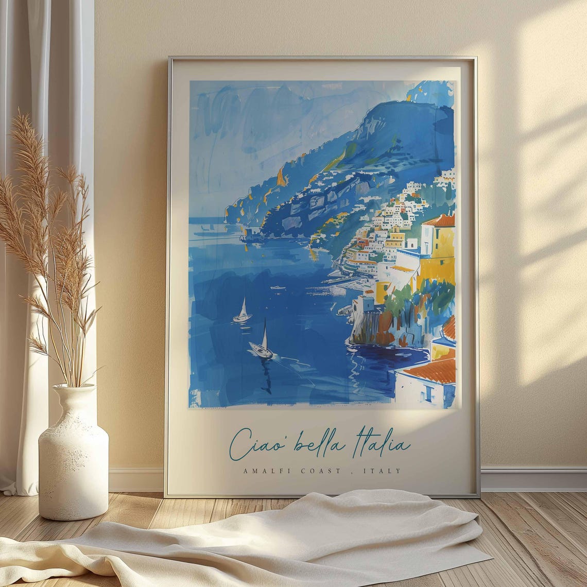 Amalfi Coast Poster Amalfi Coast Travel Print Amalfi Coast Travel Art Amalfi Coast Wall Art Italy Art Italy Travel Decor Travel Gift - Image 2