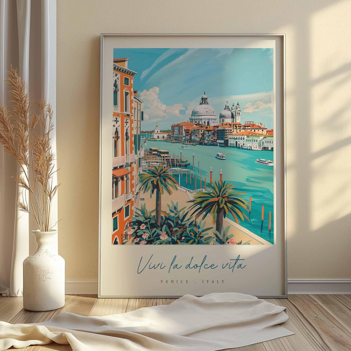 Venice Poster Italian Travel Print Venice Travel Art Venice Wall Art Italy Art Italy Travel Decor Italian Travel Gift - Image 2