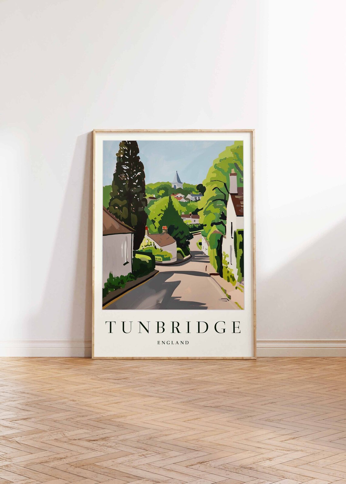 Tunbridge Poster Tunbridge Travel Print England Wall Art British Decor Tropical Decor Botanical Print Tunbridge Gift - Image 2