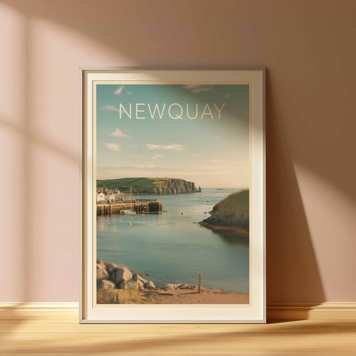 Newquay Print Coastal Travel Poster Cornwall Travel Print Coastal Wall Art Seaside Art Coastal Gift Uk Coast Art Uk Travel Poster - Image 3