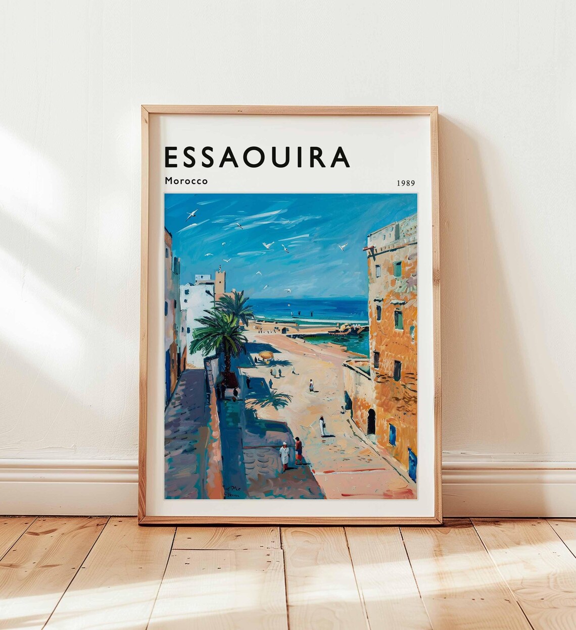 Essaouira Morocco Print Coastal Cityscape Travel Poster