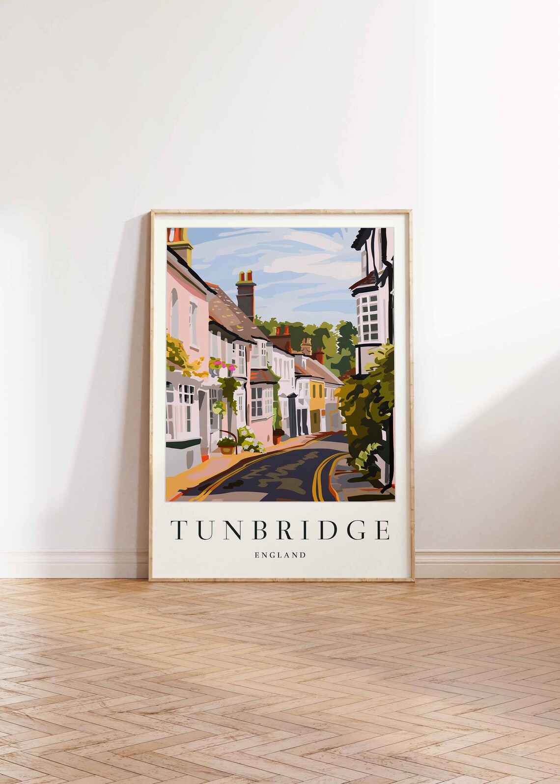 Tunbridge Poster Tunbridge Travel Print England Wall Art British Decor Tropical Decor Botanical Print Tunbridge Gift - Image 2