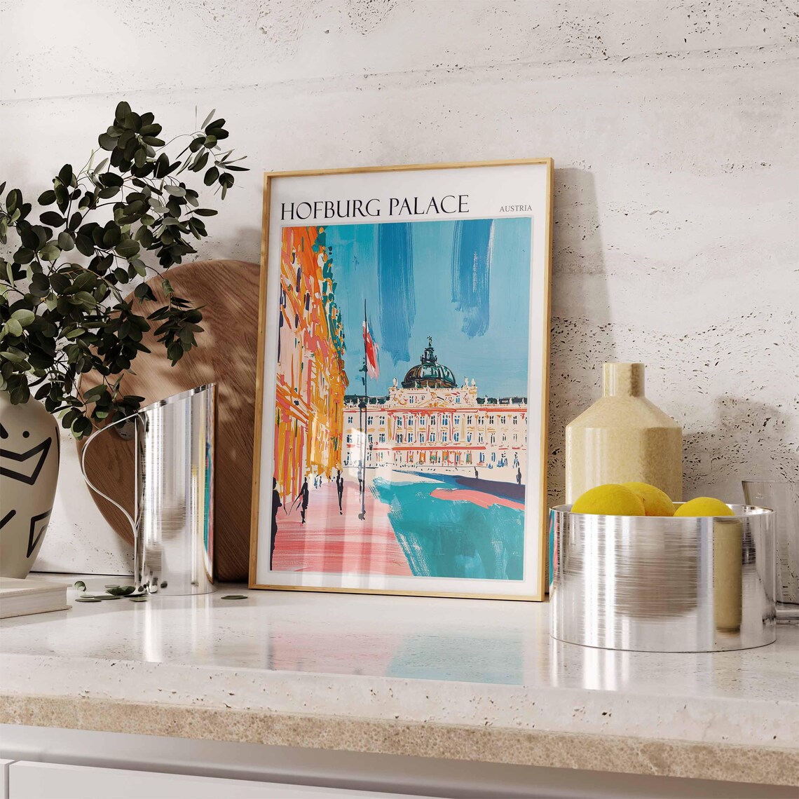Hofburg Palace Austria Imperial Square Sketch Painting Poster - Image 2