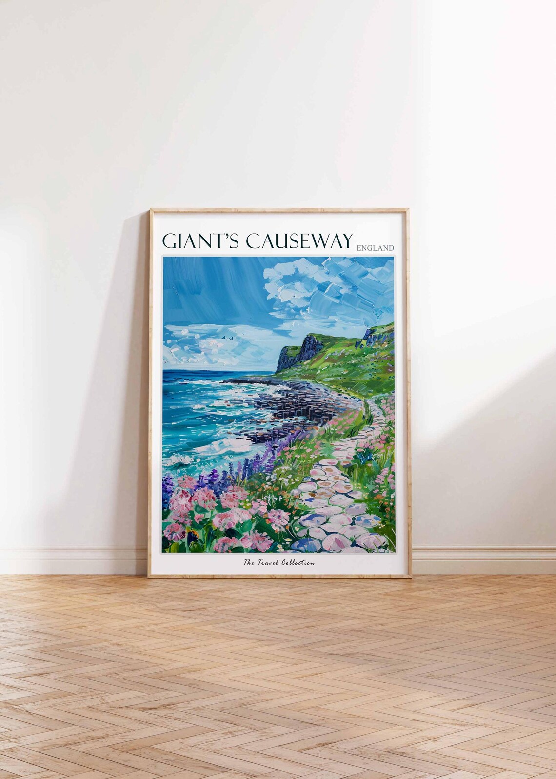 Giants Causeway Poster England Travel Print Giants Causeway Travel Art Giants Causeway Wall Art England Travel Giants Causeway Art - Image 2