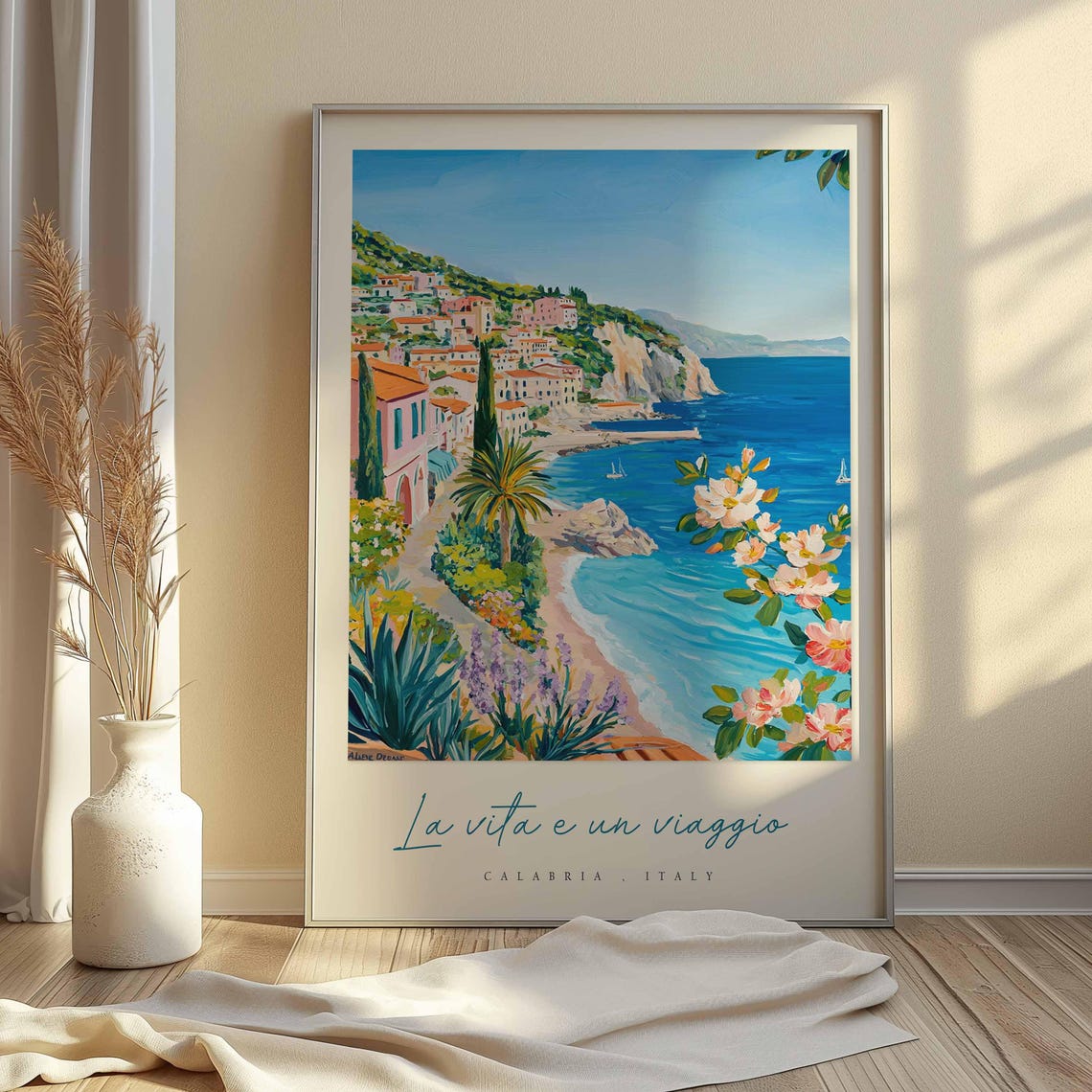 Calabria Poster Calabria Travel Print Calabria Travel Art Calabria Wall Art Italy Art Italy Travel Decor Italian Travel Gift - Image 2